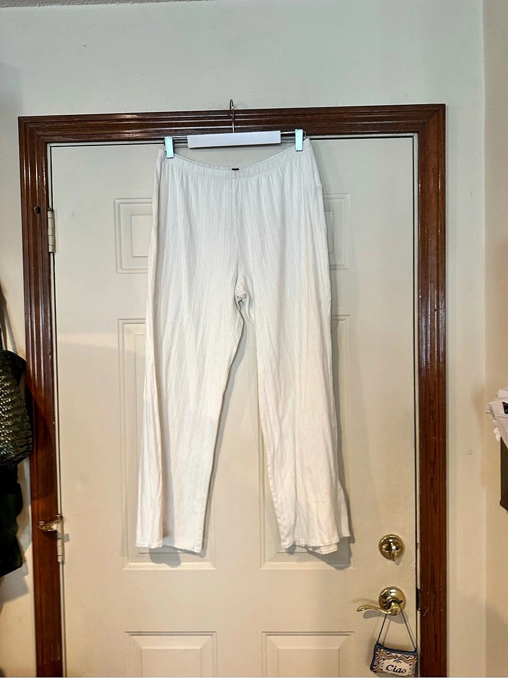 J.Crew Pointelle pant Wide Leg Pants in White, Large